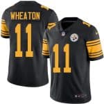 Steelers #11 Markus Wheaton Black Stitched Limited Rush Nike Jersey