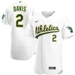 Oakland Athletics White #2 Khris Davis Flex Base StitchedJersey