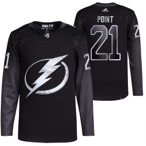 Tampa Bay Lightning #21 Brayden Point Black Stitched Jersey