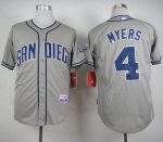 Padres #4 Wil Myers Grey Cool Base Stitched Jersey