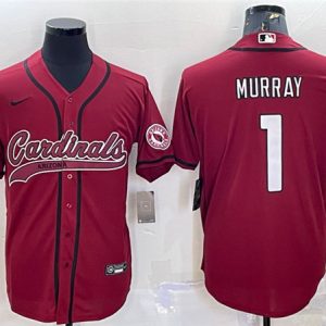 Arizona Cardinals #1 Kyler Murray Red With Patch Cool Base Stitched Jersey