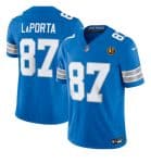 Detroit Lions #87 Sam LaPorta Blue 2024 F.U.S.E. With John Madden PatchVapor Limited Stitched Jersey