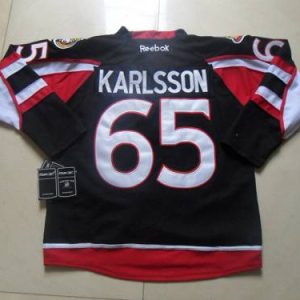 Senators #65 Erik Karlsson Black New Third Stitched Jersey