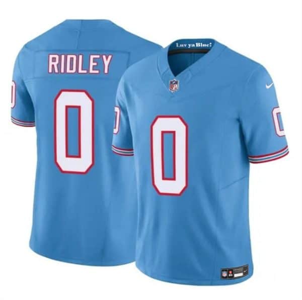 Tennessee Titans #0 Calvin Ridley Blue 2023 F.U.S.E. Throwback Limited Stitched Jersey