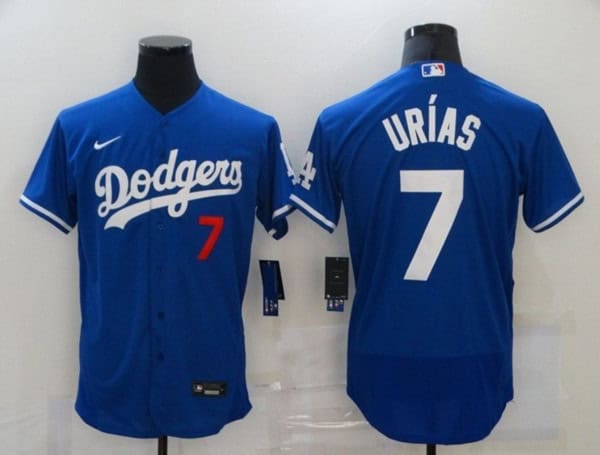 Los Angeles Dodgers #7 Julio Urias Blue Flex Base Sttiched Jersey