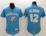Blue Jays #12 Roberto Alomar Light Blue Flexbase Authentic Collection Cooperstown Stitched Jersey