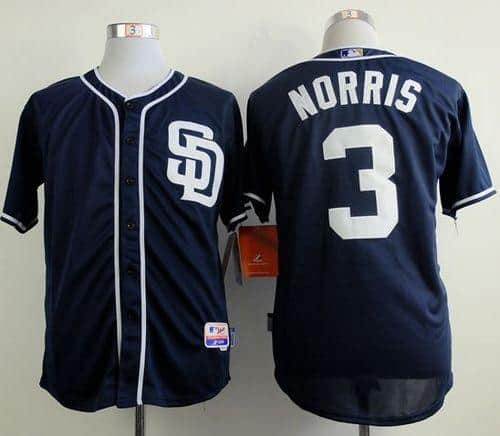 Padres #3 Derek Norris Navy Blue Cool Base Stitched Jersey