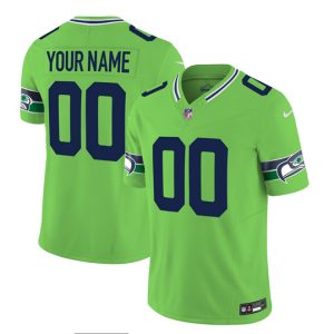 Seattle Seahawks Custom 2023 F.U.S.E. Green Limited Stitched Jersey