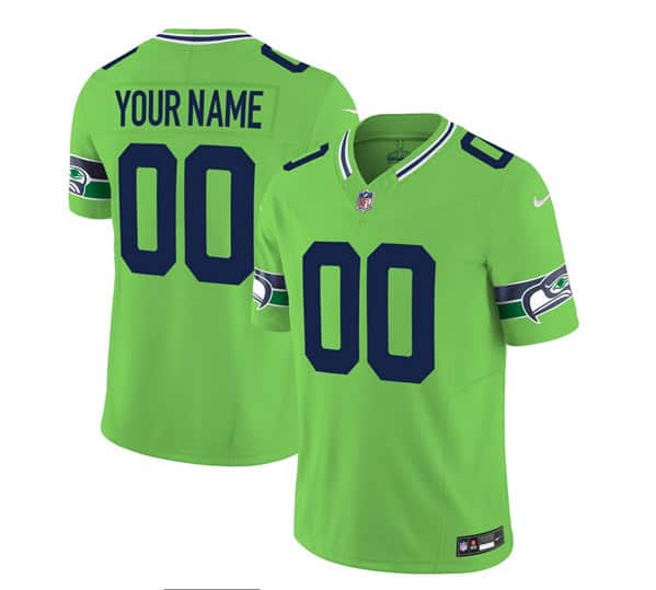 Seattle Seahawks Custom 2023 F.U.S.E. Green Limited Stitched Jersey
