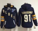 St. Louis Blues #91 Vladimir Tarasenko Navy Blue Old Time Heidi NHL Hoodie