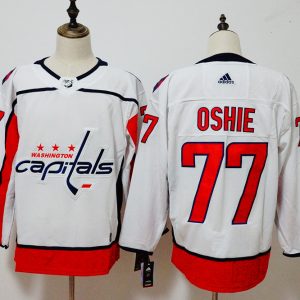 Washington Capitals #77 TJ Oshie White Stitched Adidas Jersey