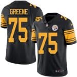Steelers #75 Joe Greene Black Stitched Limited Rush Nike Jersey