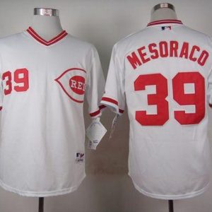 Reds #39 Devin Mesoraco White 1990 Turn Back The Clock Stitched Jersey
