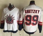 Rangers #99 Wayne Gretzky White CCM Statue Of Liberty Stitched Jersey