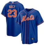 New York Mets #23 Javier B¨¢ez Royal Cool Base Stitched Jersey