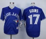 Blue Jays #17 Ryan Goins Blue Cool Base Stitched Jersey