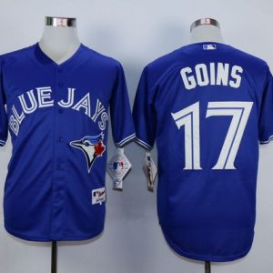Blue Jays #17 Ryan Goins Blue Cool Base Stitched Jersey