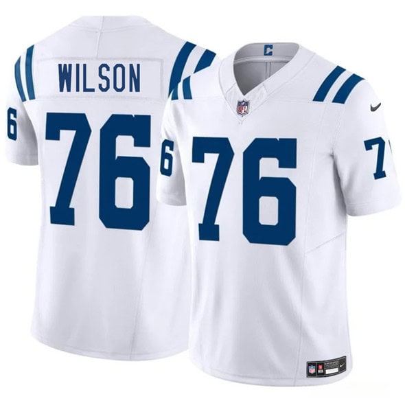 Indianapolis Colts #76 Jack Wilson White 2025 F.U.S.E. Vapor Limited Stitched Jersey