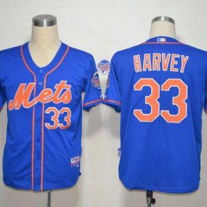 Mets #33 Matt Harvey Blue Alternate Home Cool Base Stitched Jersey