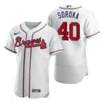 Atlanta Braves White #40 Mike Soroka 2020 Flex Base Stitched Jersey