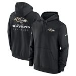 Baltimore Ravens Black Sideline Club Fleece Pullover Hoodie