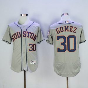Astros #30 Carlos Gomez Grey Flexbase Authentic Collection Stitched Jersey