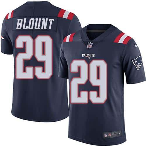 Patriots #29 LeGarrette Blount Navy Blue Stitched Limited Rush Nike Jersey