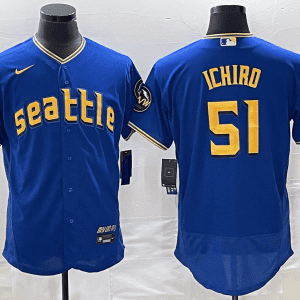 Seattle Mariners #51 Ichiro Suzuki Royal 2023 City Connect Flex Base Stitched Jersey