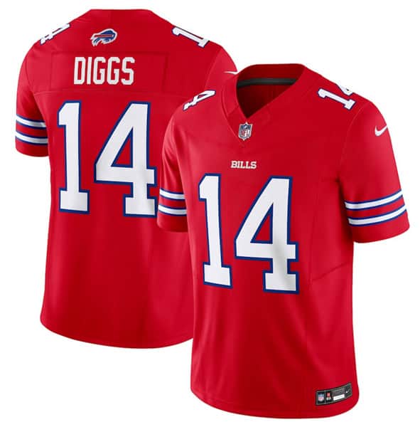 Buffalo Bills #14 Stefon Diggs Red 2023 F.U.S.E. Vapor Untouchable Limited Stitched Jersey