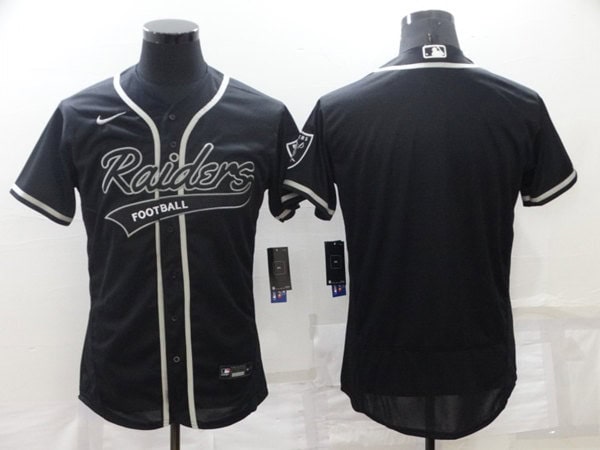 Las Vegas Raiders Blank Black Flex Base Stitched Jersey