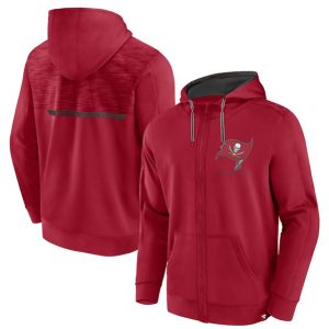 Tampa Bay Buccaneers Red Defender Evo Full-Zip Hoodie