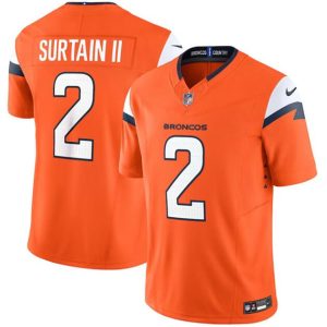 Denver Broncos #2 Pat Surtain II Orange 2024 F.U.S.E. Vapor Limited Stitched Jersey