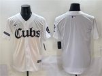Chicago Cubs Blank White 'Gothic North Side Edition' Vapor Premier Limited Stitched Jersey