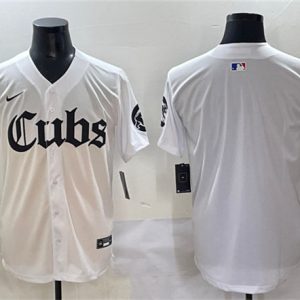 Chicago Cubs Blank White 'Gothic North Side Edition' Vapor Premier Limited Stitched Jersey