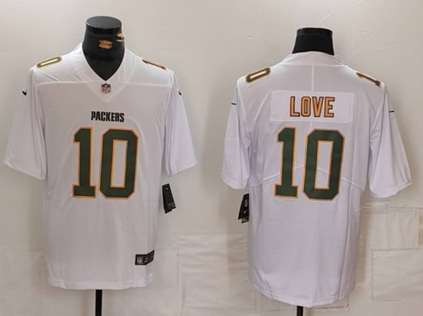 Green Bay Packers #10 Jordan Love White Fashion Vapor Limited Stitched Jersey
