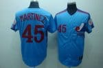Mitchell And Ness Expos #45 Pedro Martinez Blue Stitched Throwback Jersey