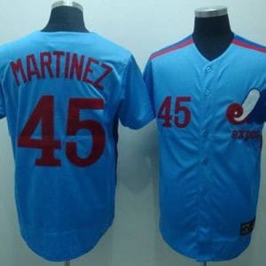 Mitchell And Ness Expos #45 Pedro Martinez Blue Stitched Throwback Jersey