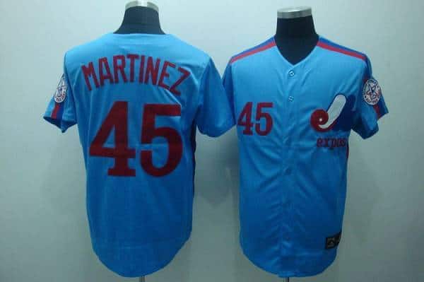 Mitchell And Ness Expos #45 Pedro Martinez Blue Stitched Throwback Jersey