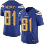 Los Angeles Chargers # 81 Mike Williams Blue Vapor Untouchable Limited Stitched Jersey