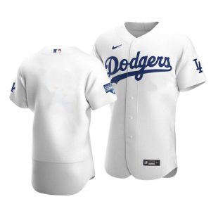 Los Angeles Dodgers Blank White Championship Flex Base Sttiched Jersey