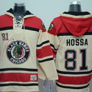 Blackhawks #81 Marian Hossa Gream Sawyer Hooded Sweatshirt Stitched Jersey