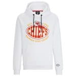Kansas City Chiefs White BOSS X Touchback Pullover Hoodie