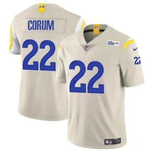 Los Angeles Rams #22 Blake Corum Bone 2024 Draft Vapor Untouchable Stitched Jersey