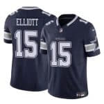 Dallas Cowboys #15 Ezekiel Elliott Navy 2023 F.U.S.E Vapor Untouchable Limited Stitched Jersey