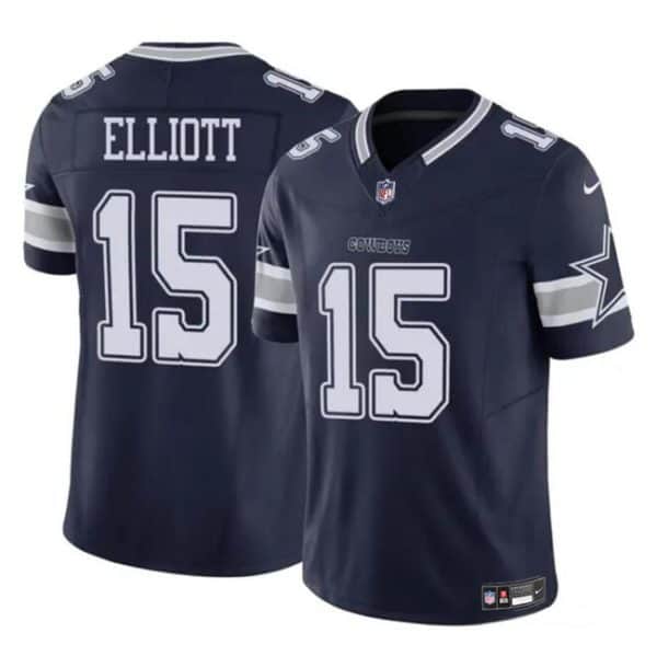 Dallas Cowboys #15 Ezekiel Elliott Navy 2023 F.U.S.E Vapor Untouchable Limited Stitched Jersey