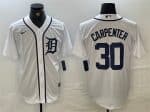 Detroit Tigers #30 Kerry Carpenter White Cool Base Stitched Jersey
