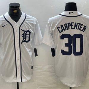 Detroit Tigers #30 Kerry Carpenter White Cool Base Stitched Jersey