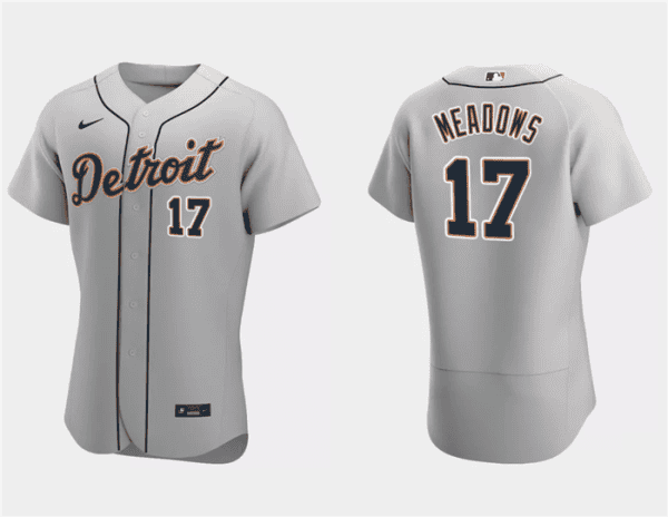 Detroit Tigers #17 Austin Meadows Gray Flex Base Stitched Jersey