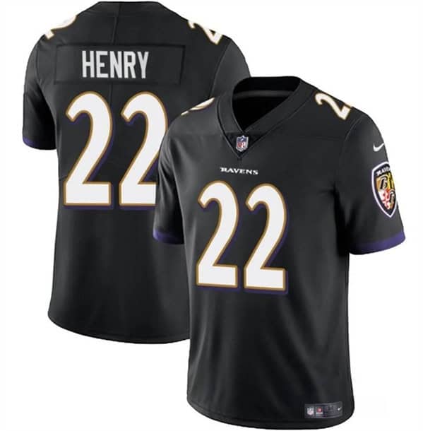 Baltimore Ravens #22 Derrick Henry Black Vapor Limited Jersey