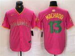 San Diego Padres #13 Manny Machado Pink Cool Base Stitched Jersey